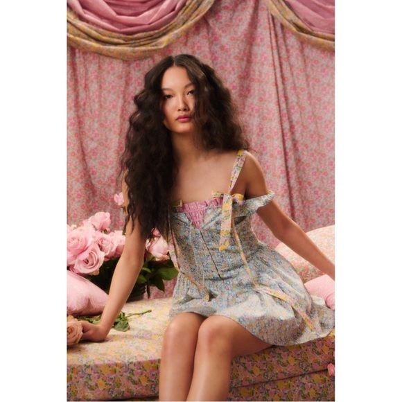 ISO LoveShackFancy Ceronne Liberty Fabric Mini Dress - Picture 1 of 10